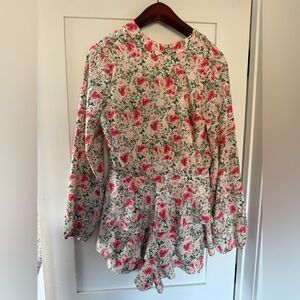 Endless Rose Pink and Green Floral romper